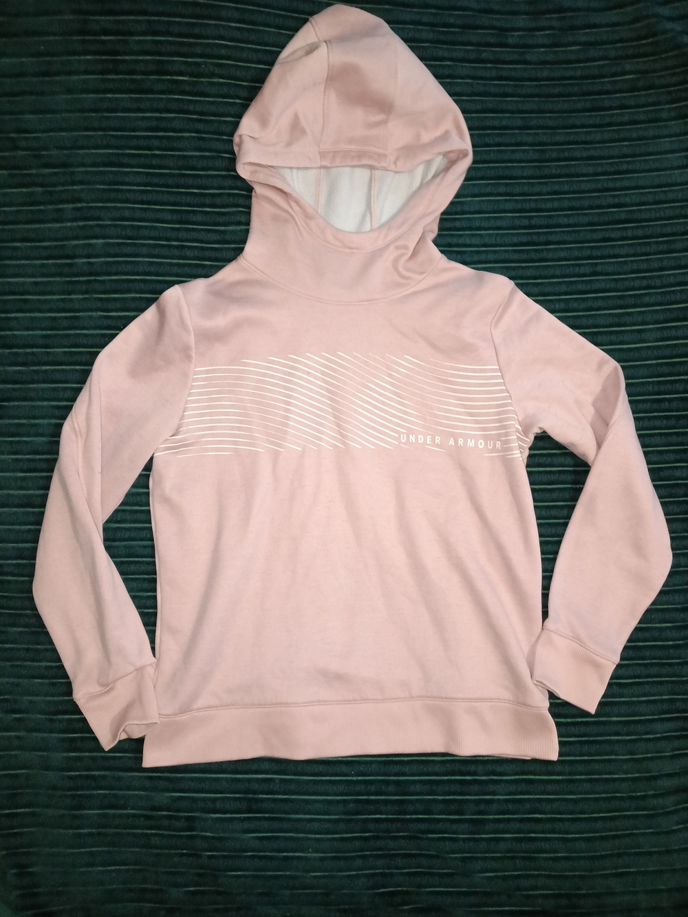 Under Armour Women’s Light Pink Hooded Sweatshirt with White Graphic